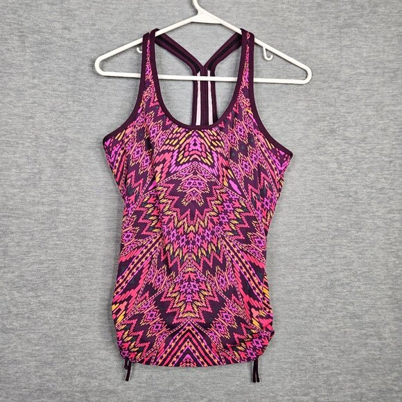 Athleta Rasberry Cayo Coco Ready To Run Tankini Top Size M - Picture 1 of 10